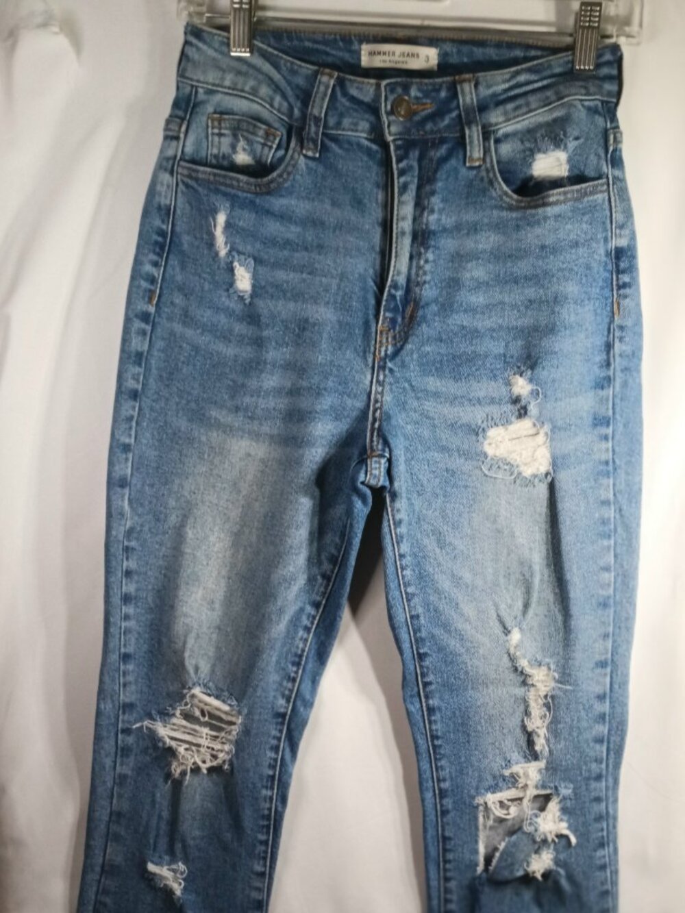 Hammer Jeans Los Angeles Distressed Button Fly Jeans Size 3